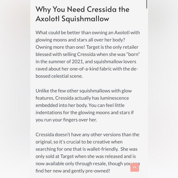 RARE glow in the dark cressida axolotl squishmallow - Picture 6 of 7